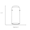 Access Lighting Glassn Glass Cylinder, LED Pendant, Brushed Steel Finish, Clear Red Glass 28033-3R-BS/CLRD - alternate 2